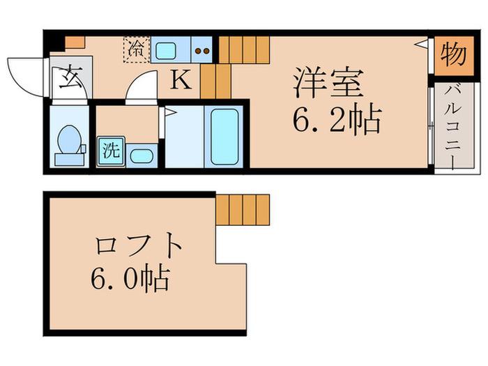 エスカラーダTAKEDA(1K/1階)の間取り写真