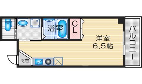 アークハイツ島津(ワンルーム/4階)の間取り写真