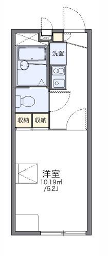 レオパレスシャンブル(1K/2階)の間取り写真