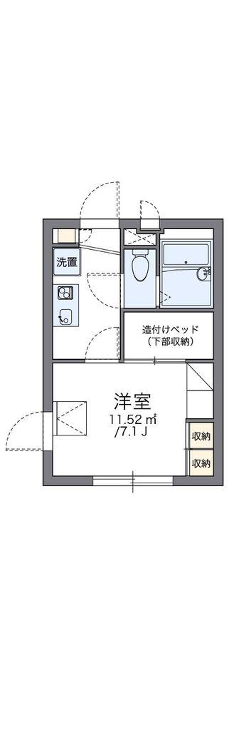 レオパレスメゾン 紗々(1K/2階)の間取り写真