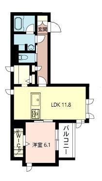 PICCOLUCE(1LDK/2階)の間取り写真