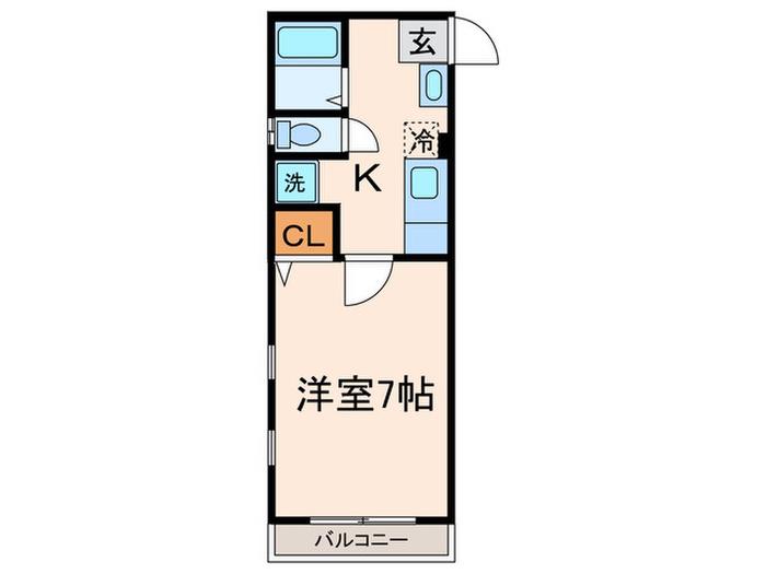 グレイスコート(1K/1階)の間取り写真