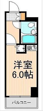 ライオンズマンション元浅草(ワンルーム/9階)の間取り写真
