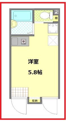 アペックス・東四ツ木(ワンルーム/1階)の間取り写真