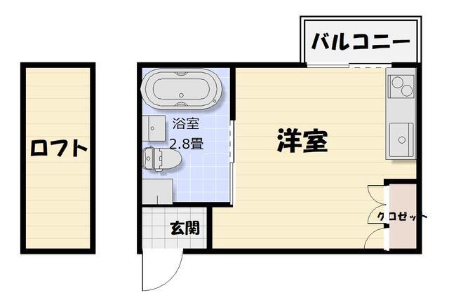 カラクムアチェリア(ワンルーム/3階)の間取り写真