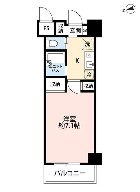 アーツ芝浦(1K/7階)の間取り写真