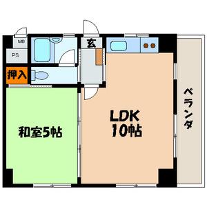 リバーサイド三和(1SLDK/3階)の間取り写真