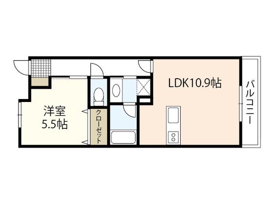 プランソレイユ石井城(1LDK/3階)の間取り写真