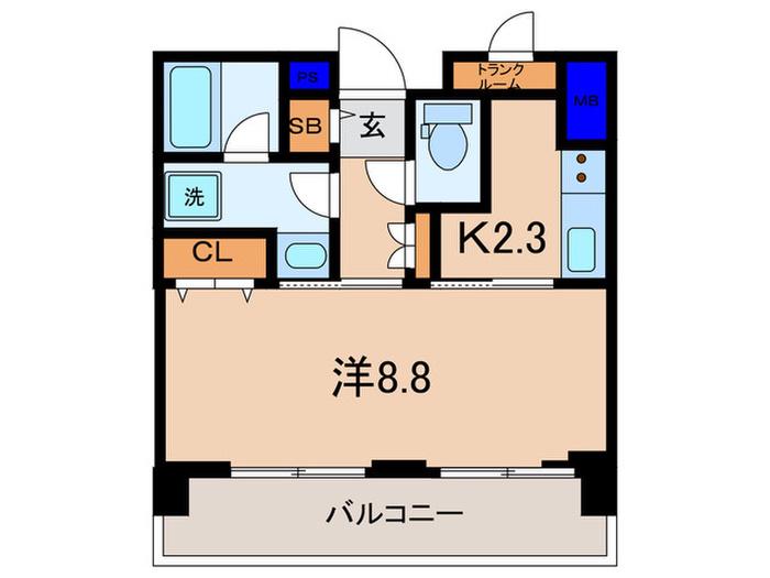 スタイリオ梶ヶ谷(1K/4階)の間取り写真
