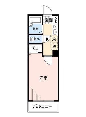 細工町アパルトマン(1K/4階)の間取り写真