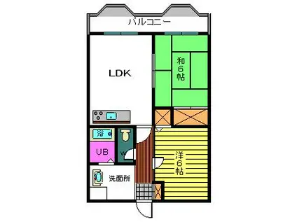 第二戸塚マンション(2LDK/2階)の間取り写真