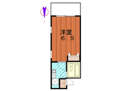 尾頭ビル(1K/2階)の間取り写真