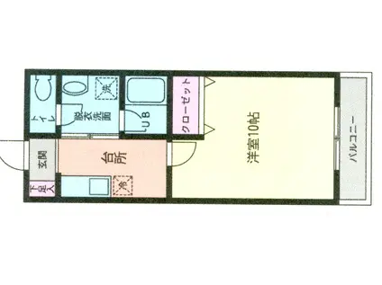 メゾン井沢タルト(1K/1階)の間取り写真