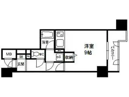 トーカンマンション千秋(ワンルーム/5階)の間取り写真
