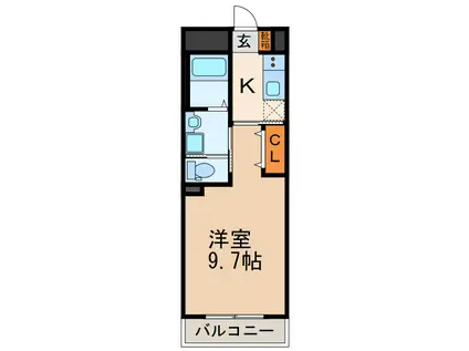 けやきアパートメント(1K/1階)の間取り写真