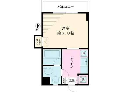 カーサ千寿(1K/1階)の間取り写真