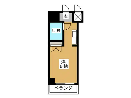 ポルタキアーラ(ワンルーム/5階)の間取り写真