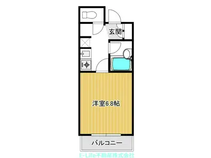 トーカン大江キャステール(1K/2階)の間取り写真