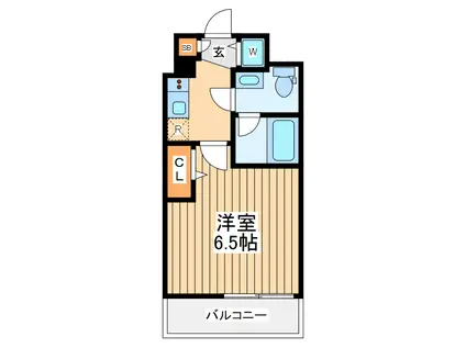 シーネクス横濱阪東橋2(1K/9階)の間取り写真