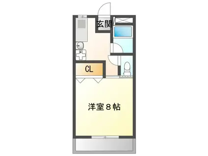 中森マンションA(1K/3階)の間取り写真