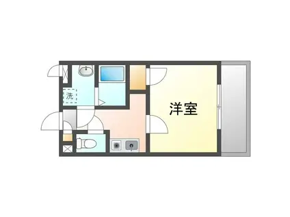 クレイノ雄(1K/2階)の間取り写真