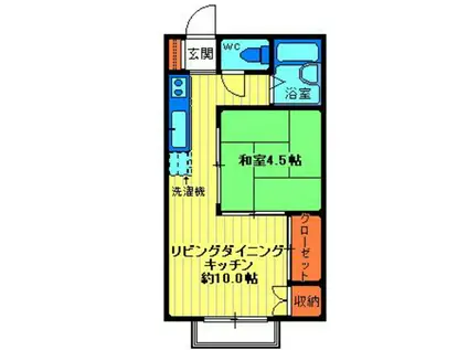 YSハイツⅡ(1LDK/2階)の間取り写真