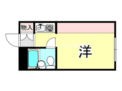 ピュア立花(ワンルーム/3階)の間取り写真