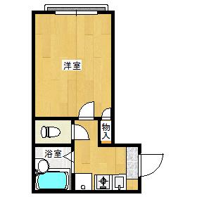 コーポパル(1K/2階)の間取り写真