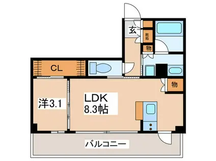 JMFレジデンス町田(1LDK/6階)の間取り写真