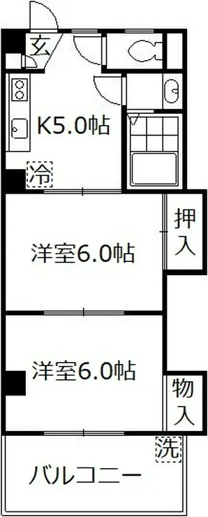 シュロス吉川 2階階 間取り