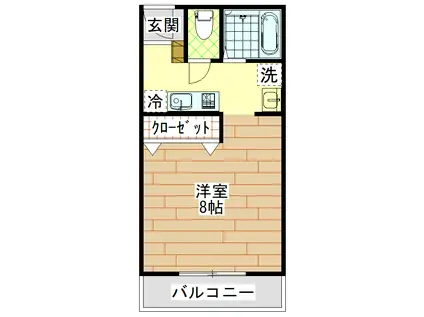 メゾン ド アムール(1K/3階)の間取り写真