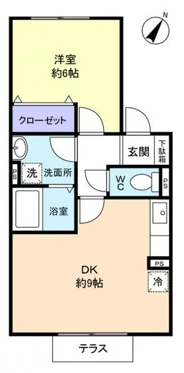 ソレーユ西志津 1階階 間取り