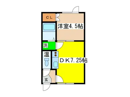 ルプルミエ(1DK/1階)の間取り写真