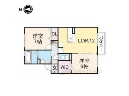 カメリア(2LDK/2階)の間取り写真