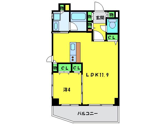 PORLATOSAKAI(1LDK/2階)の間取り写真