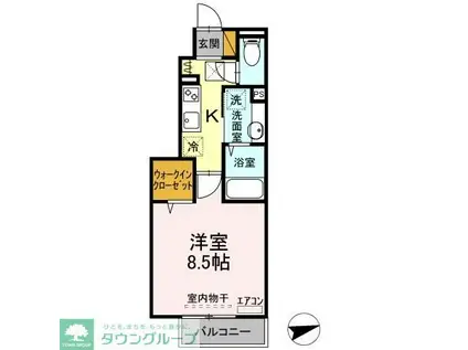 グランテージ(1K/1階)の間取り写真