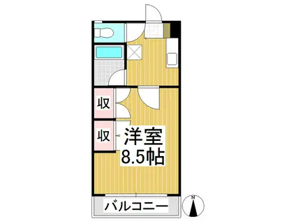 ファーストハイム東和田(1K/1階)の間取り写真