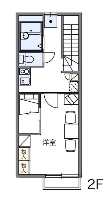 レオパレス四季(1K/2階)の間取り写真