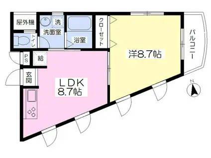 PAPHIO(1LDK/5階)の間取り写真
