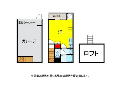 SKガレジオ野毛平II(ワンルーム/1階)の間取り写真