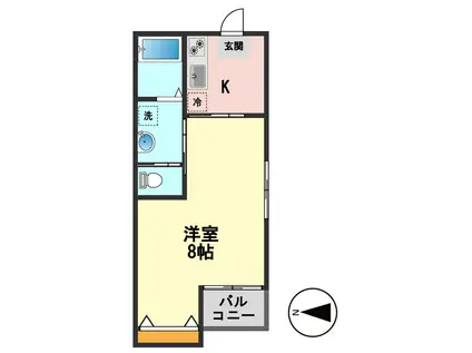 SCENE京成小岩(1K/3階)の間取り写真