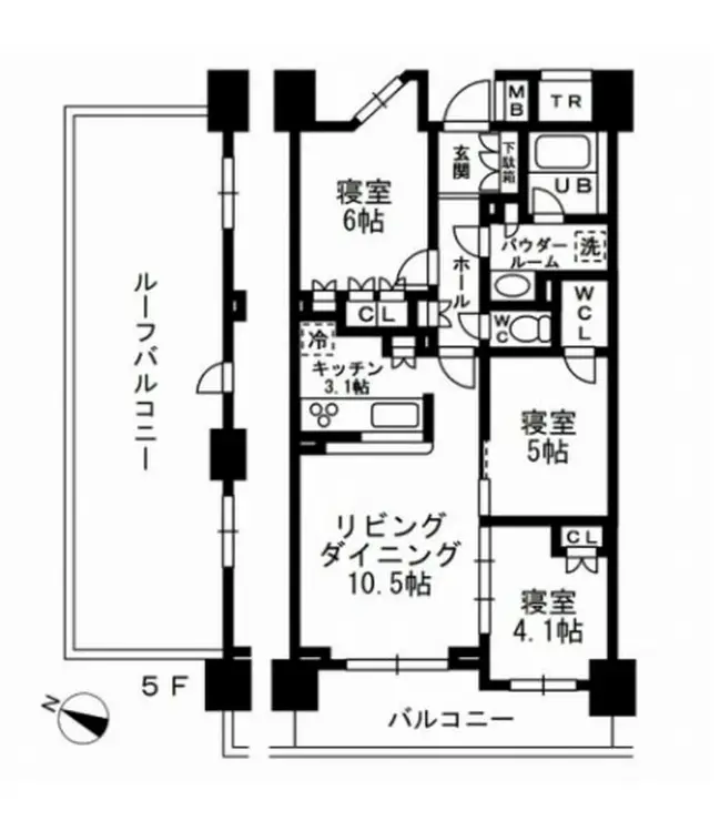 シャンピアグランデ深沢 1階階 間取り