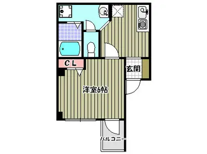 サンシャイン堺東(1K/3階)の間取り写真