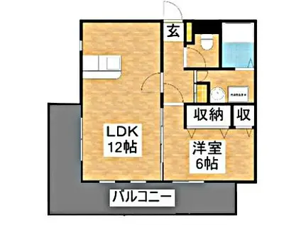 TPCマンションII(1LDK/2階)の間取り写真