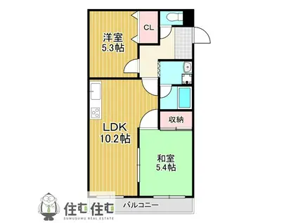 サンシティM(2LDK/3階)の間取り写真
