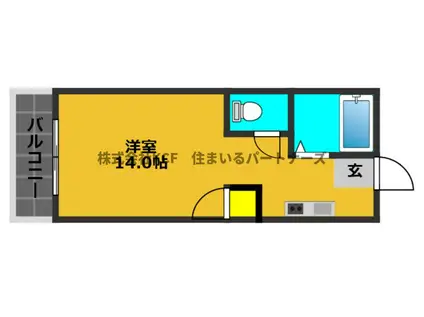 大洋本社ビル(ワンルーム/3階)の間取り写真