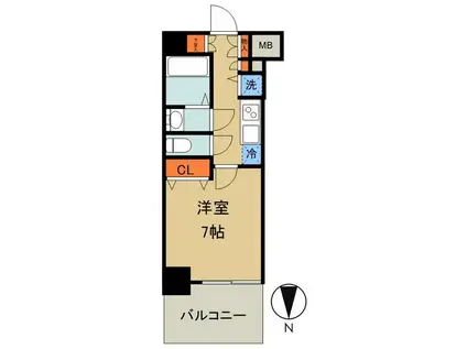 クレヴィスタ板橋西台III(1K/6階)の間取り写真