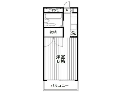 カレ・ド・セルクル(1K/2階)の間取り写真