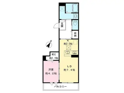 LUMORA玉南(1LDK/2階)の間取り写真