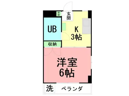 シトロンデ桜台(1K/3階)の間取り写真